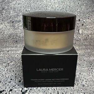 NEW! Laura Mercier Translucent Loose Setting Powder - Black and Cream